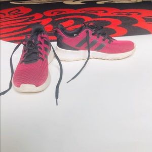 Adidas Girl’s Sneakers Size 3 Cloudfoam Pink Blk